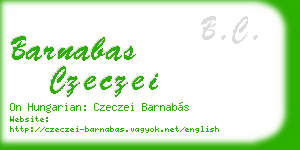 barnabas czeczei business card